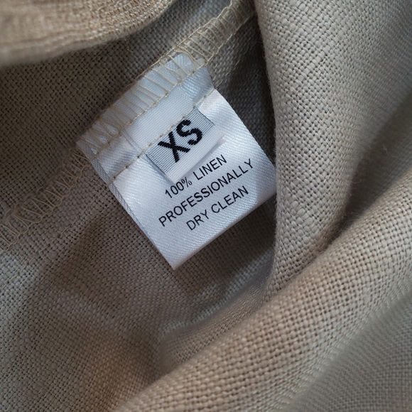 MORE OF ME MATERNITY Sleeveless Dress Gold Linen Size XS - Picture 7 of 7